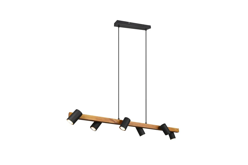 Marley Hengelampe 115 cm 6-deler Mattsvart/Tre v:4884600 Marley Hengelampe 115 cm 6-deler Mattsvart/Tre v:4884600
