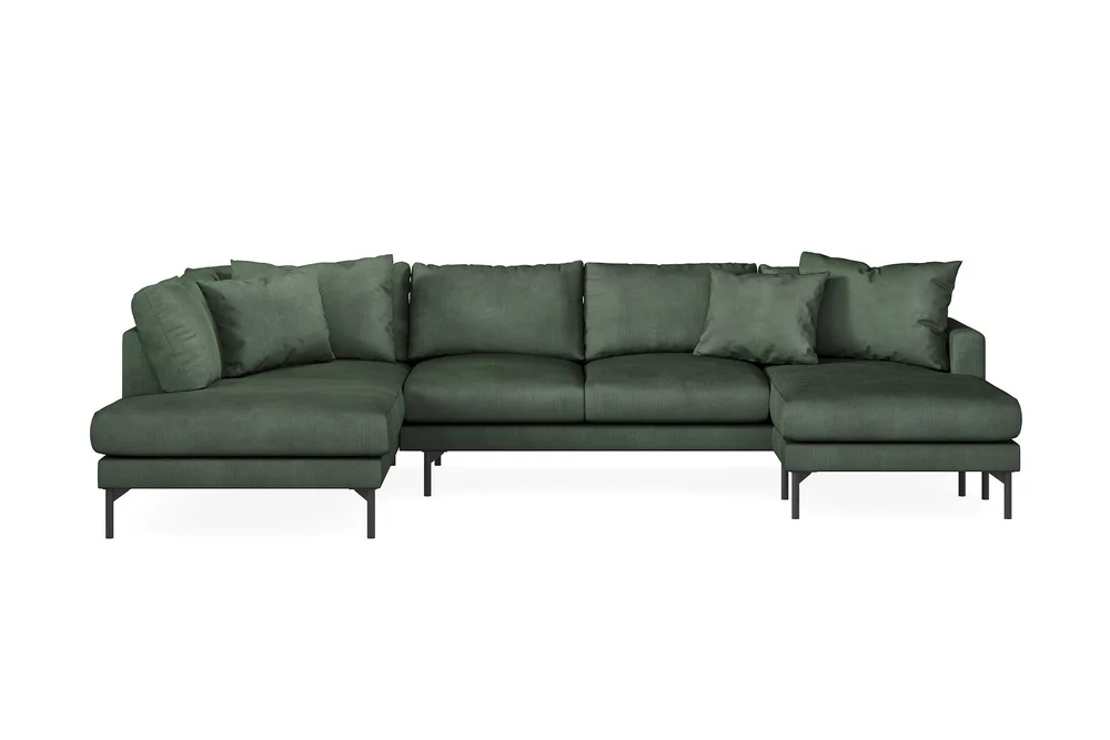 Menard 4-seters Venstrevendt Stor U-formet Dyp Sofa med Divan og Sjeselong i Manchester v:7726772