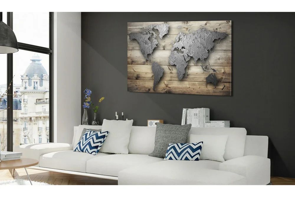 Tavla Silver World 90x60 v:4522723