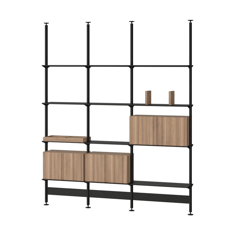 Pira G2 hyllesystem F C B Black/Walnut 256–264 cm" v:6864818
