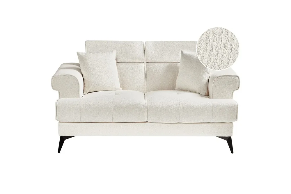 2-sitssoffa Beliani Skive Beige White||Black v:2460666