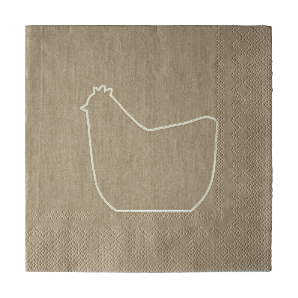 Happy Hen papirserviett 33×33 cm 20-pakning v:8897781 Happy Hen papirserviett 33×33 cm 20-pakning v:8897781