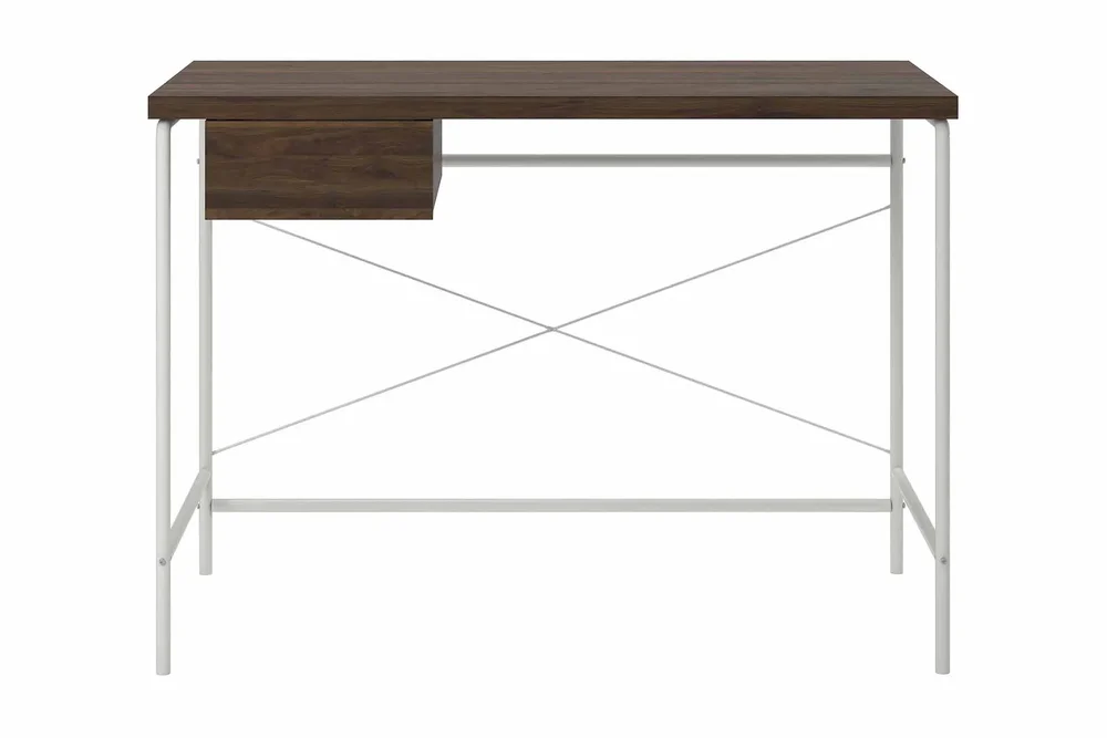 Webster Skrivebord 107 cm med Oppbevaringsskuff Valnøttsbrun v:9571888 Webster Skrivebord 107 cm med Oppbevaringsskuff Valnøttsbrun v:9571888
