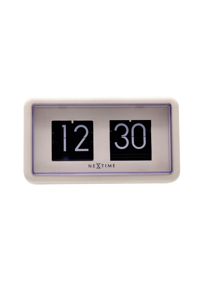Bord-/Veggklokke Flip Clock 24HR 18 cm – Hvit – Dekor | m v:4125006 Bord-/Veggklokke Flip Clock 24HR 18 cm – Hvit – Dekor | m v:4125006
