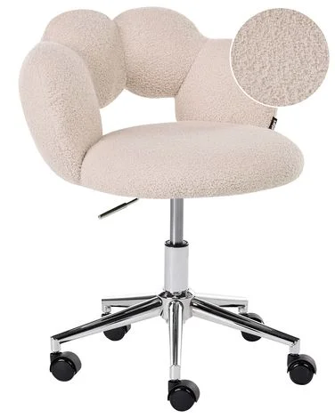 Kontorstol WHIZZY Bouclé Lys beige v:700810