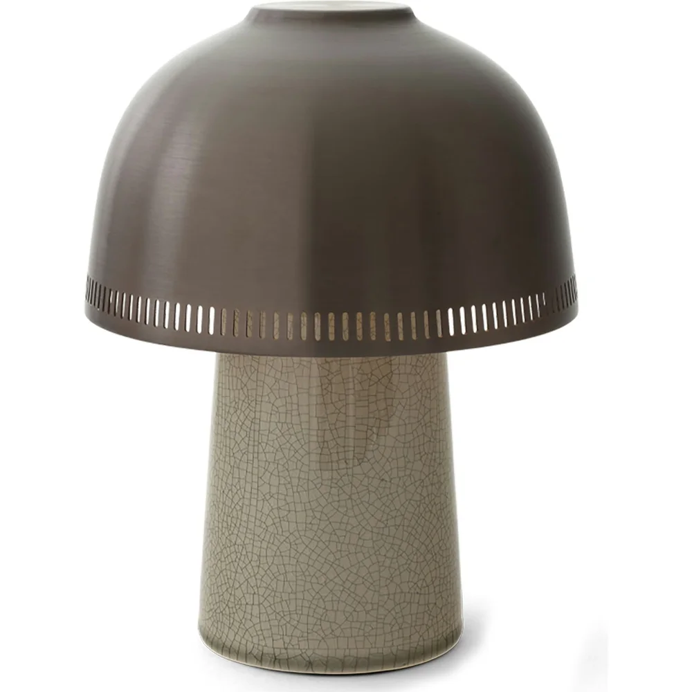Raku Bordlampe, Beige Grey / Aluminium v:7539899