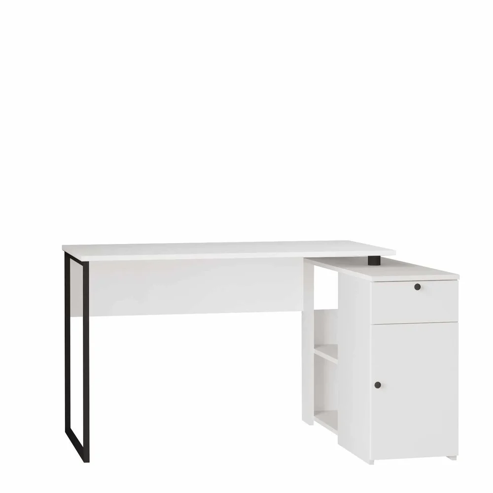 Skrivebord Skye Decor Cleo-hylle (129,8 x 70 x 90 cm) hvit v:5562189