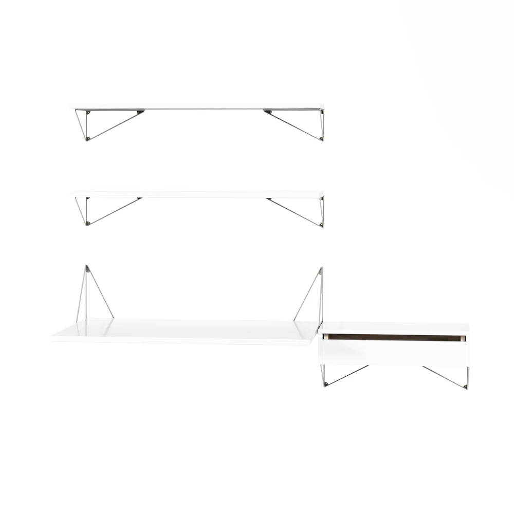 Pythagoras Bundle E hyllesystem hvit-krom" v:3437293