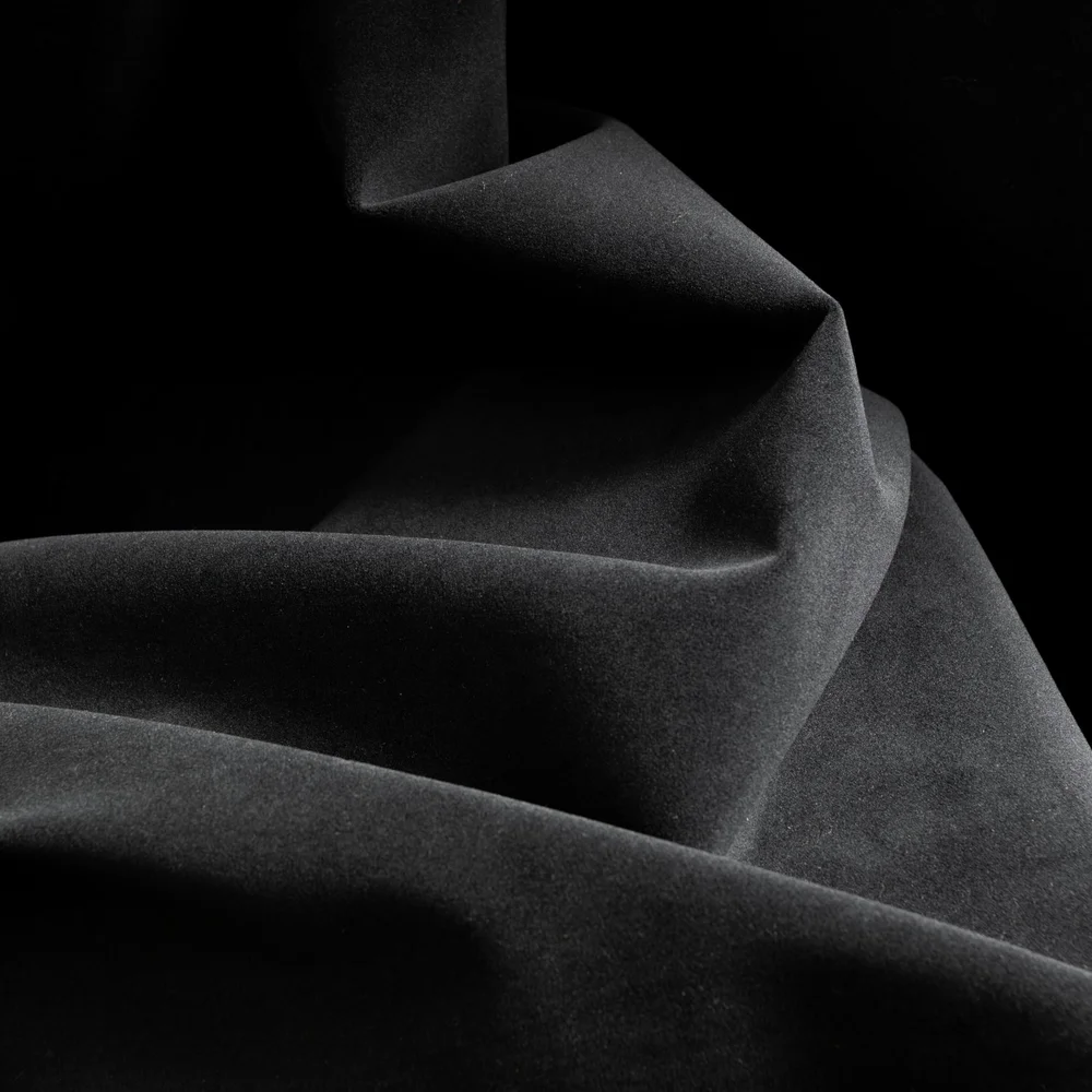 Stoffprøve, Black velvet v:699075