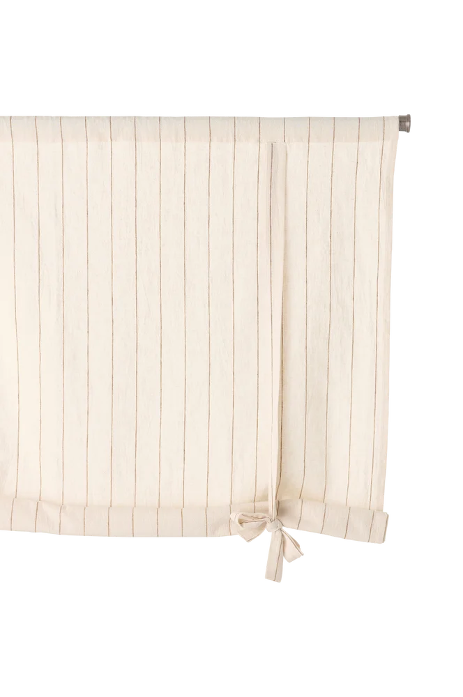 Roll up-gardin Elly Thin Stripe Rollup i resirkulert halvlinne – Beige – Tekstiler | m v:9649348