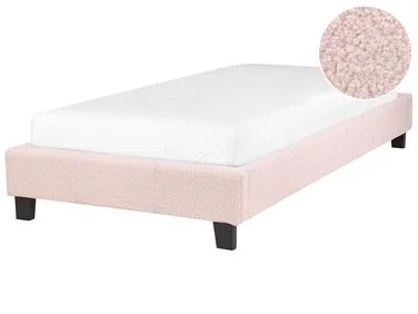 Seng uten sengegavl Bouclé ROANNE 90 x 200 cm Pastellrosa v:2835551 Seng uten sengegavl Bouclé ROANNE 90 x 200 cm Pastellrosa v:2835551