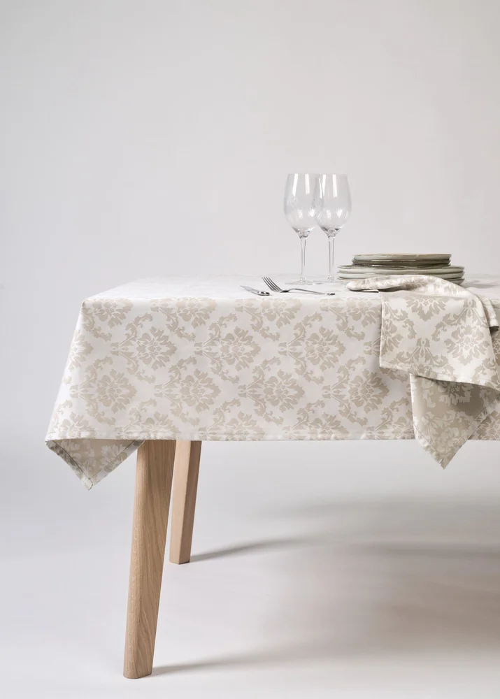 Belagt duk beige – ø180 cm v:3657439 Belagt duk beige – ø180 cm v:3657439