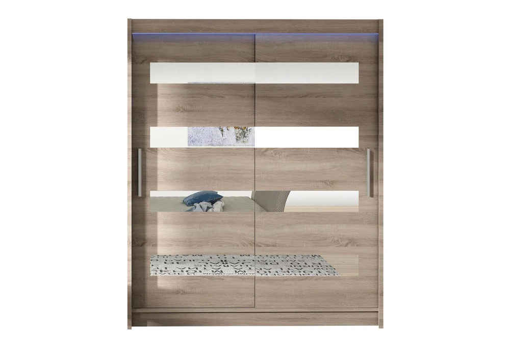 Leila Garderobe med Speil 150x200 cm v:7994195
