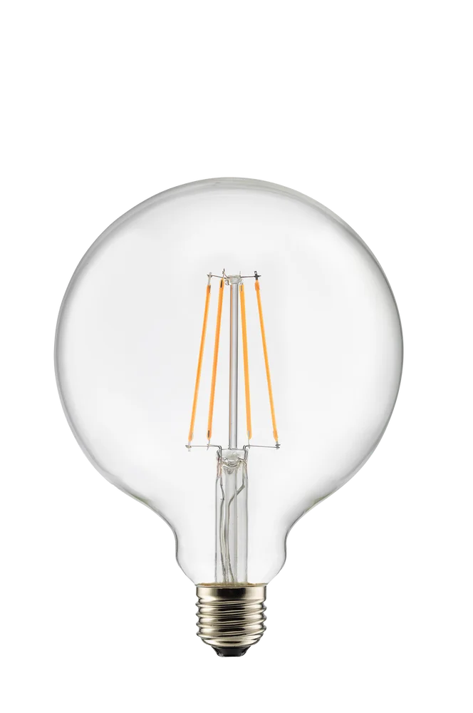 Lyskilde E27 LED 3-trinn kan dimmes Globe 125 mm Klar 0,4-7W – Transparent – Belysning | m v:1439769 Lyskilde E27 LED 3-trinn kan dimmes Globe 125 mm Klar 0,4-7W – Transparent – Belysning | m v:1439769