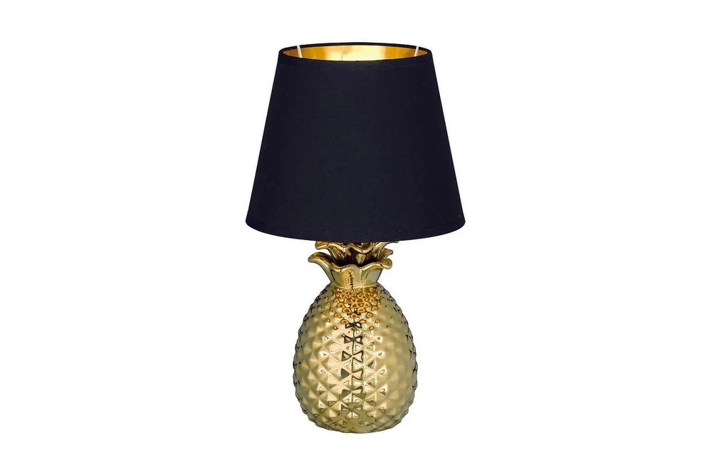 Pineapple Bordlampe 35 cm E14 gull / svart v:7160065 Pineapple Bordlampe 35 cm E14 gull / svart v:7160065