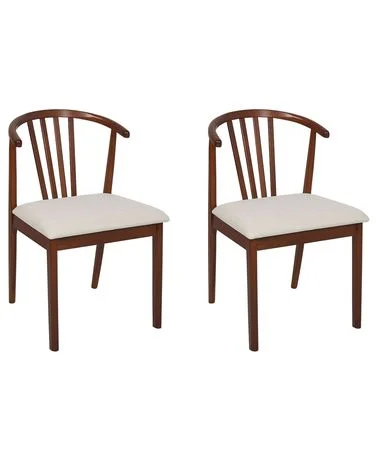 Sett med 2 spisestoler CRAIG Heltre Mørkebrun/beige v:2339531