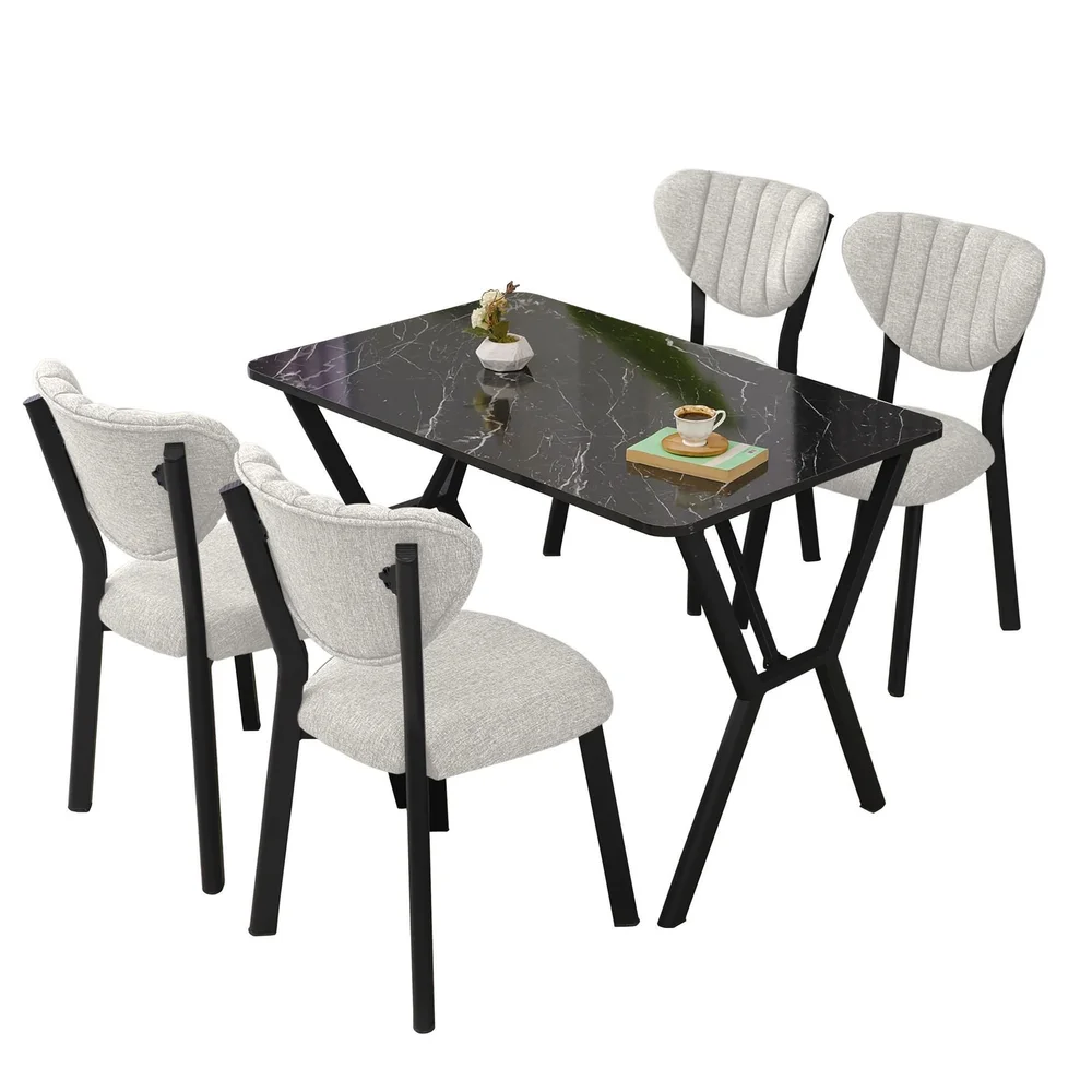 Krylor spisegruppe bord 110 cm + 4 stoler v:4459702