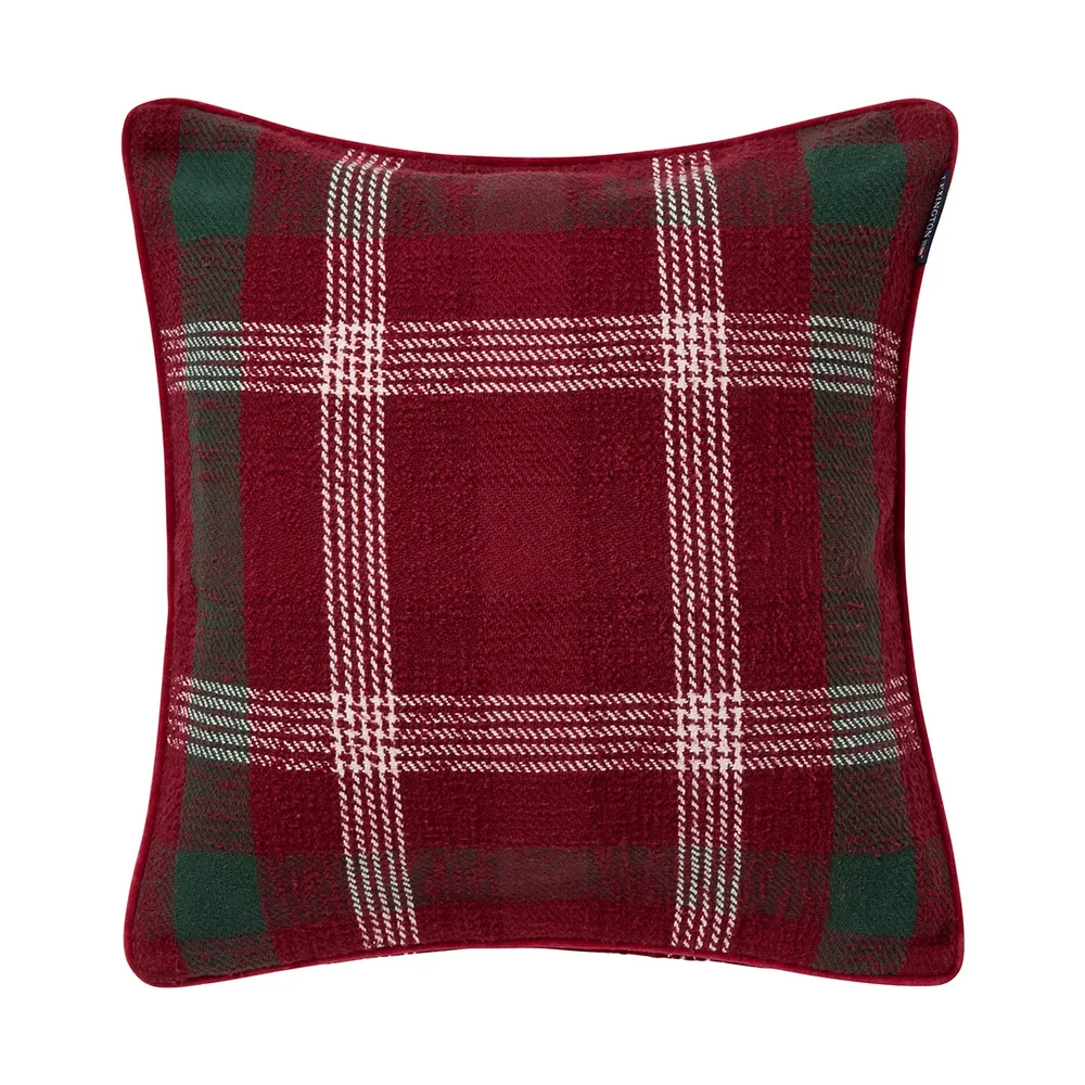 Checked resirkulert bomull putetrekk 50x50 cm v:5940562