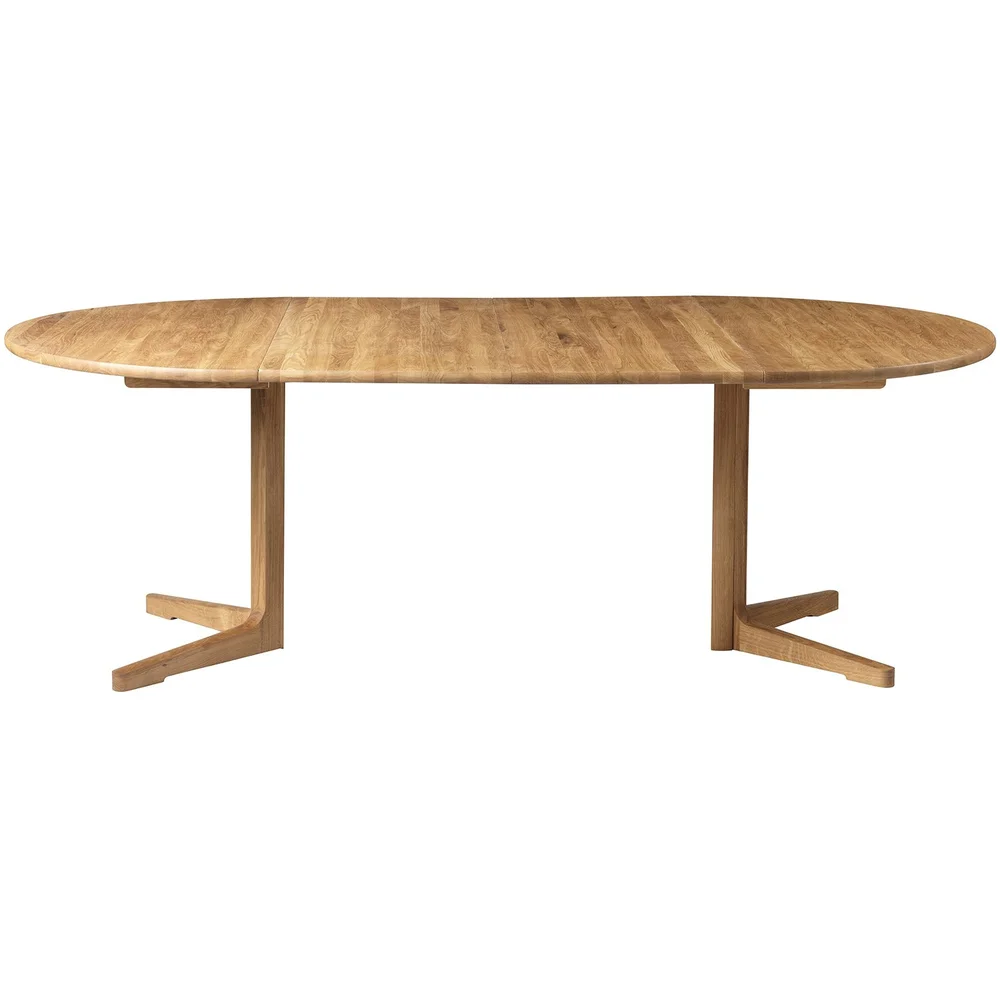 C69E Ry Bord Eik med 2 Forlengelsesplater, 120×220 cm v:4548498