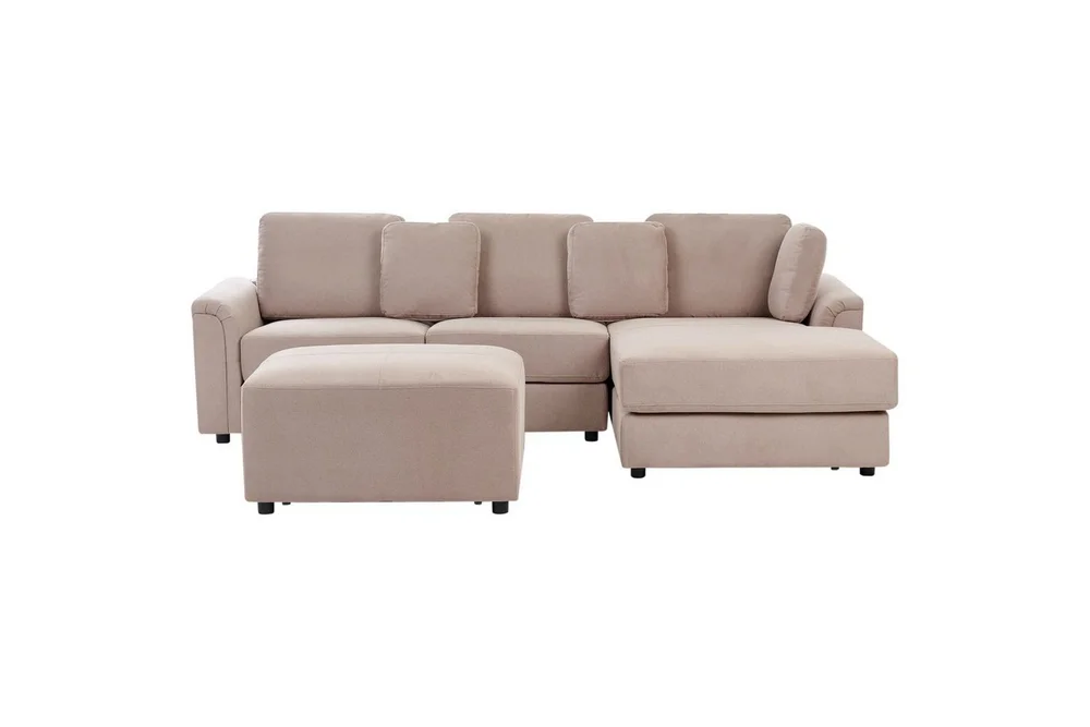 4-sitssoffa Beliani Kohlo Beige/svart, Högervänd Taupe Right-faced v:8955214 4-sitssoffa Beliani Kohlo Beige/svart, Högervänd Taupe Right-faced v:8955214