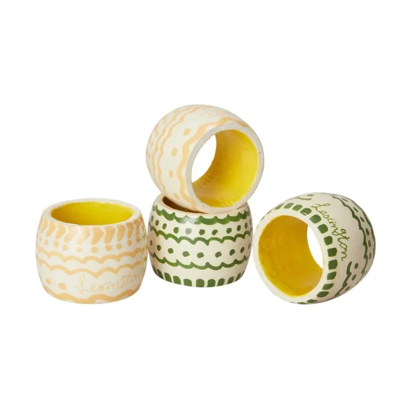Easter Ring in Wood serviettring 4-pack v:5967010 Easter Ring in Wood serviettring 4-pack v:5967010