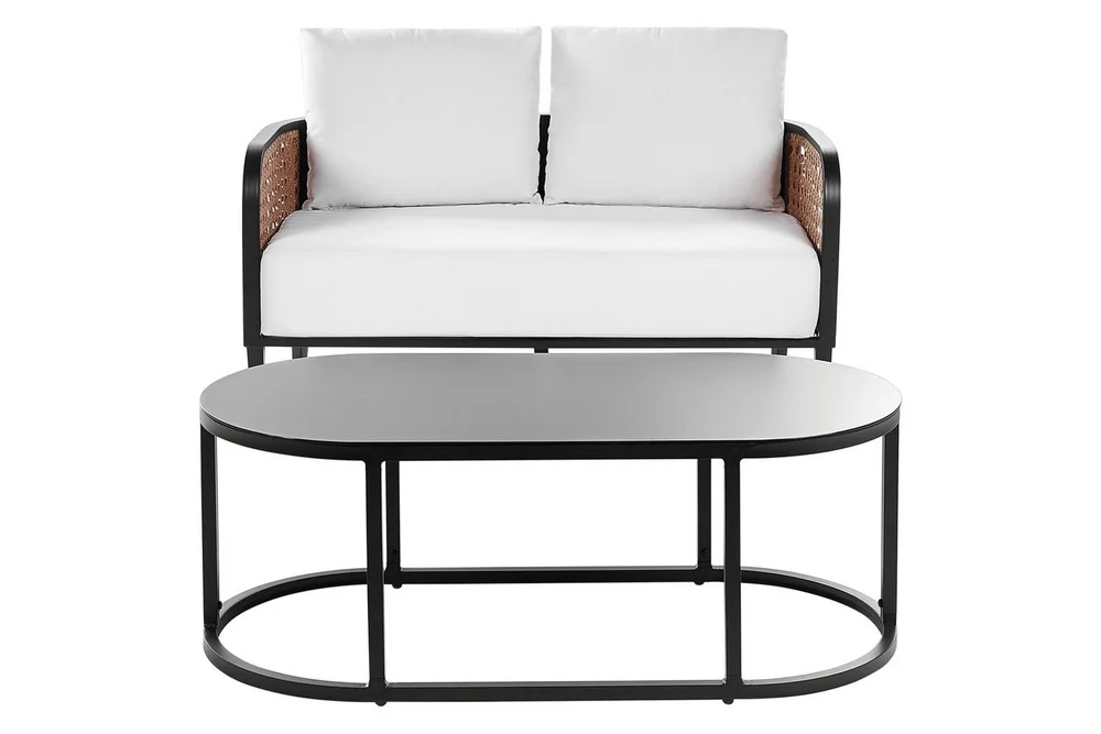 2-sitssoffa Beliani Montefalco White||Black v:5671115 2-sitssoffa Beliani Montefalco White||Black v:5671115