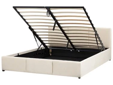 Seng med oppbevaring BOUSSE Fløyel Lys beige 160 x 200 cm v:1219244 Seng med oppbevaring BOUSSE Fløyel Lys beige 160 x 200 cm v:1219244