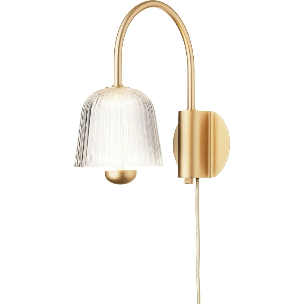Asteea Vegglampe, Satin Brass / Klar v:1379131 Asteea Vegglampe, Satin Brass / Klar v:1379131