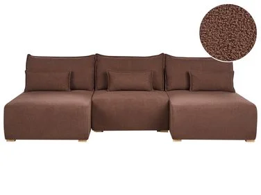 U-formet modulsofa NERBO Bouclé Brun v:7064883 U-formet modulsofa NERBO Bouclé Brun v:7064883