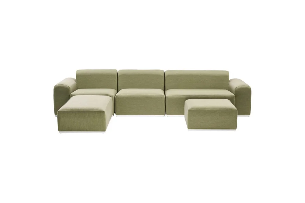 Loungegrupp Beliani Battifollo Beige/vit Green||White v:3804547
