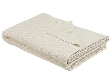 Pledd ASAKA Bomull 130 x 180 cm Beige v:730822 Pledd ASAKA Bomull 130 x 180 cm Beige v:730822
