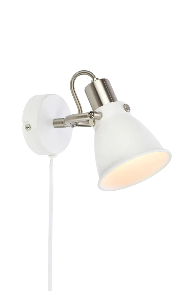 Vegglampe ALTON 1L – Hvit – Belysning | m v:1762433 Vegglampe ALTON 1L – Hvit – Belysning | m v:1762433