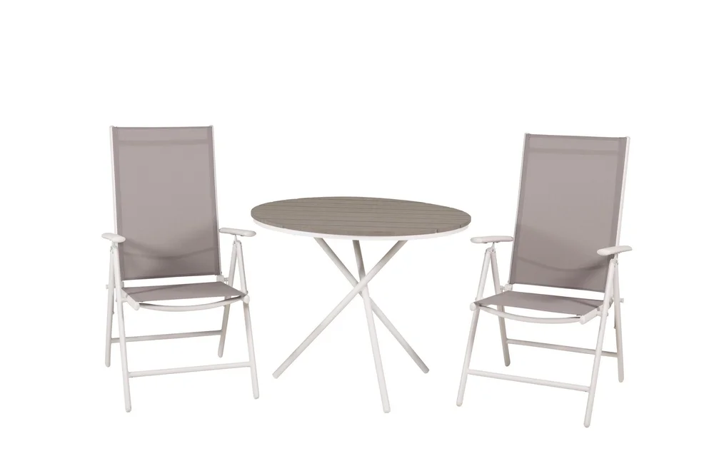 Parma Cafésett Rundt Ø90 cm + 2 Break Posisjonsstoler v:6473656 Parma Cafésett Rundt Ø90 cm + 2 Break Posisjonsstoler v:6473656