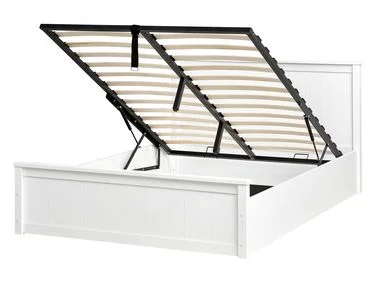 Seng med oppbevaring LAMBRES Furutre Hvit 140 x 200 cm v:6853037