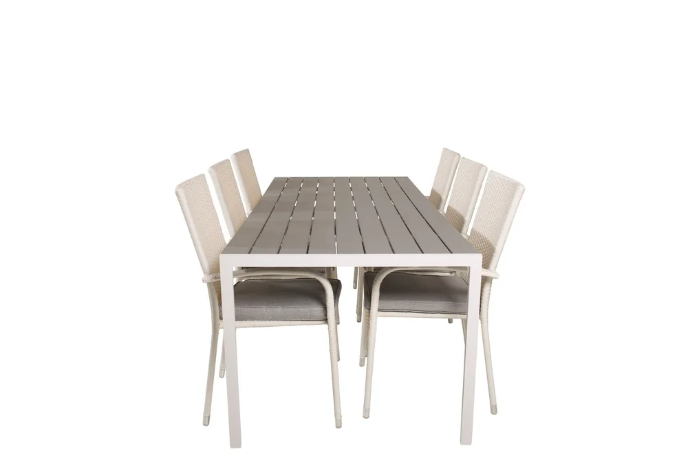 Break Spisegruppe 205 cm + 6 Anna Spisestoler v:2053998 Break Spisegruppe 205 cm + 6 Anna Spisestoler v:2053998