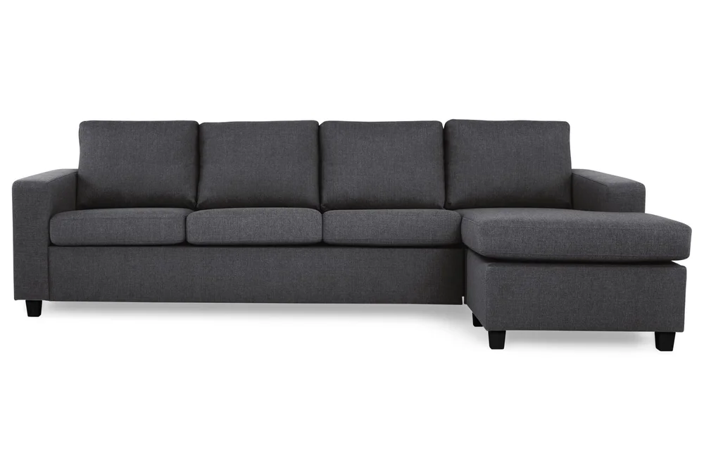Crazy 4-seters Vendbar L-formet Sjeselongsofa i Stoff v:4364023