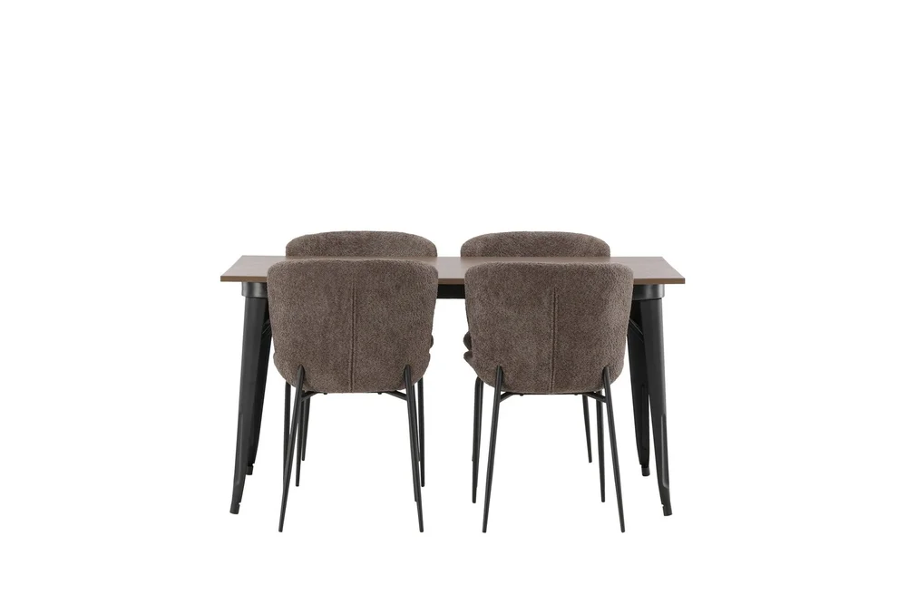 Tempe Matgruppe 140 cm Rektangulær med 4 Modesto stoler v:8803585
