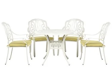 Spisegruppe til uteplassen 4-seters ANCONA med puter Metall Off white v:1499146 Spisegruppe til uteplassen 4-seters ANCONA med puter Metall Off white v:1499146