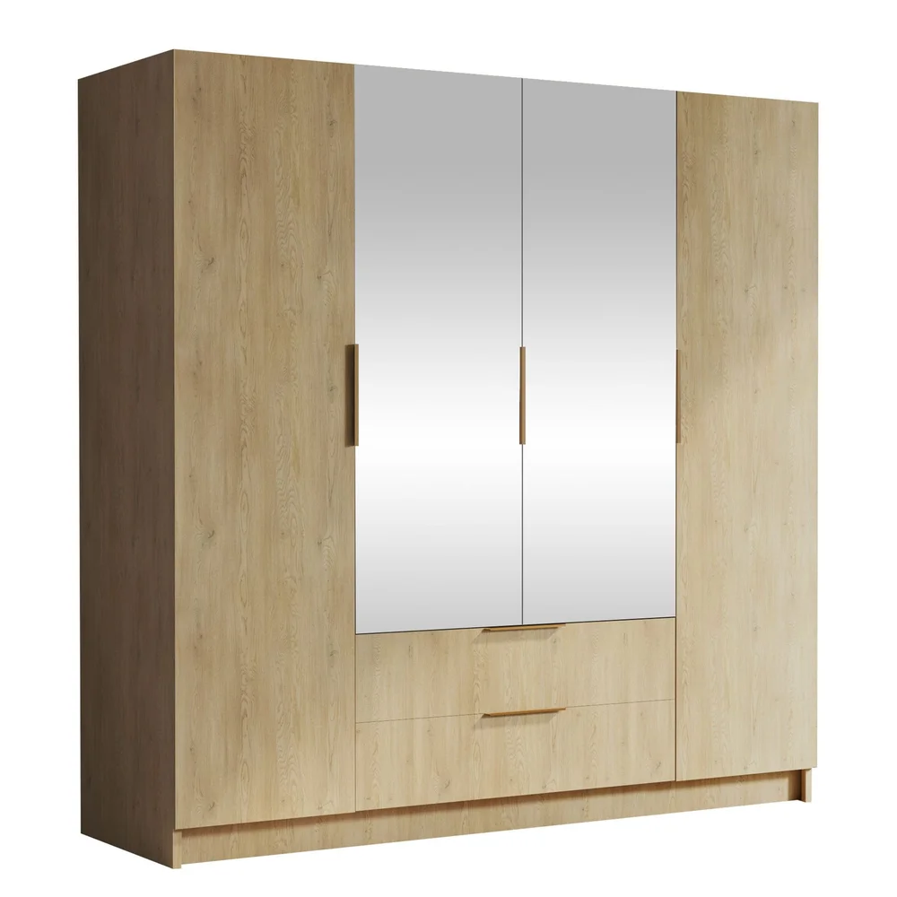 Kelros Garderobeskapeskap med speil 200x216 cm v:1717323