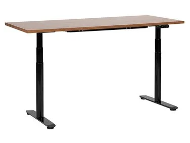 Elektrisk justerbart skrivebord DESTINAS 160 cm 72 cm Brun/svart v:2800038 Elektrisk justerbart skrivebord DESTINAS 160 cm 72 cm Brun/svart v:2800038