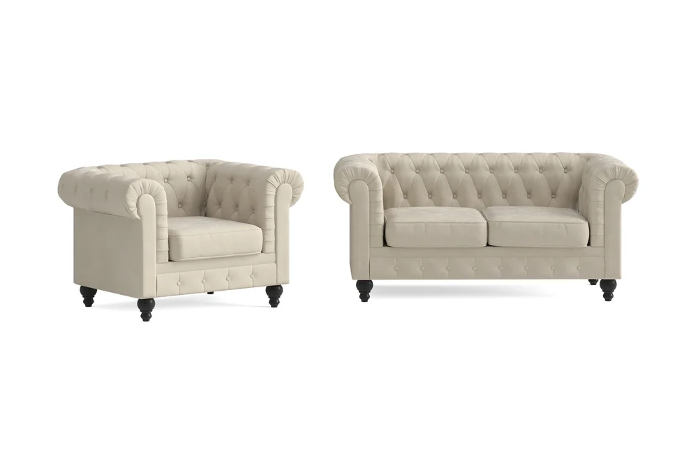 Chesterfield Lyx Sofagruppe 2-seter+Lenestol v:2290097 Chesterfield Lyx Sofagruppe 2-seter+Lenestol v:2290097