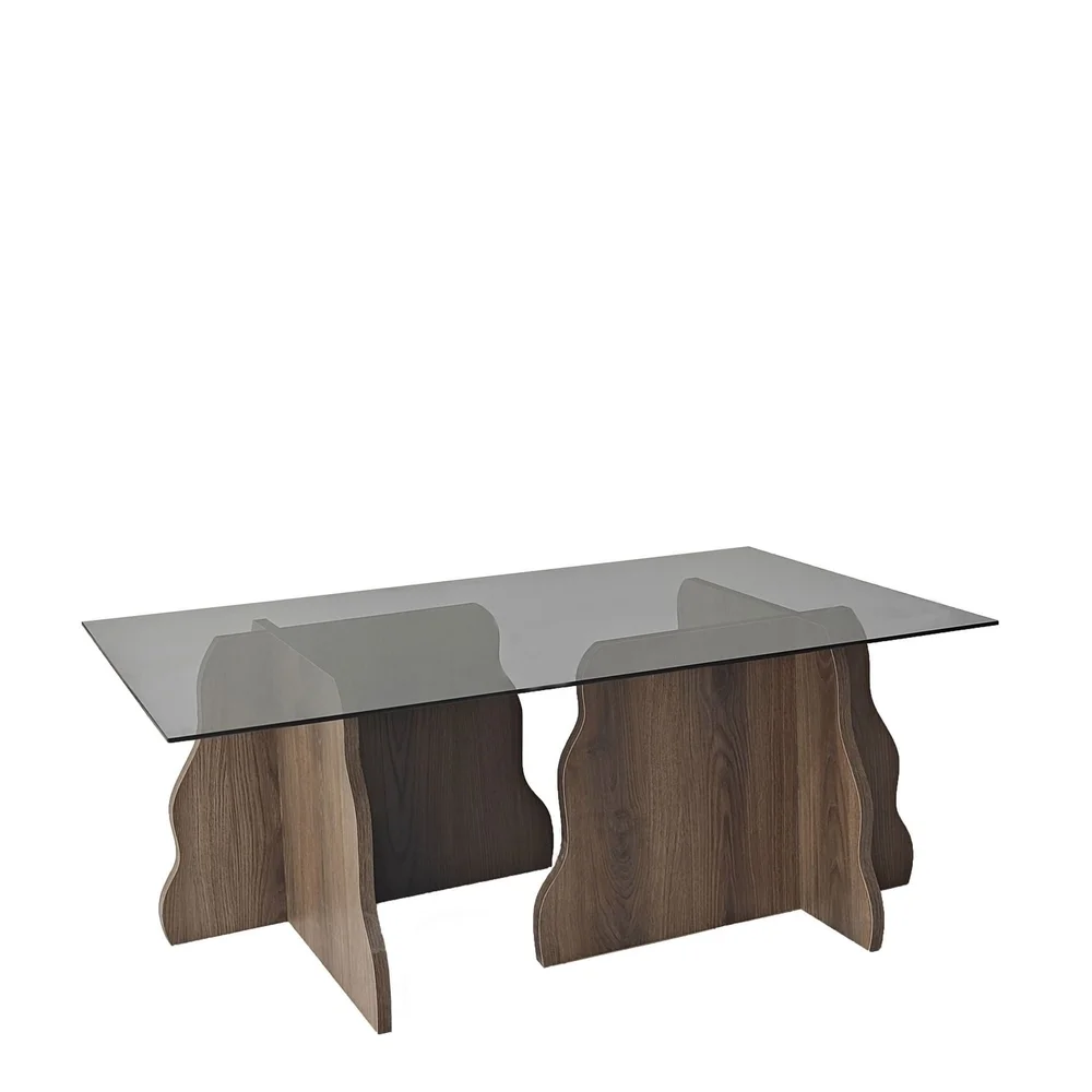 Zevric sofabord 65x105 cm rektangulært glass v:3329548