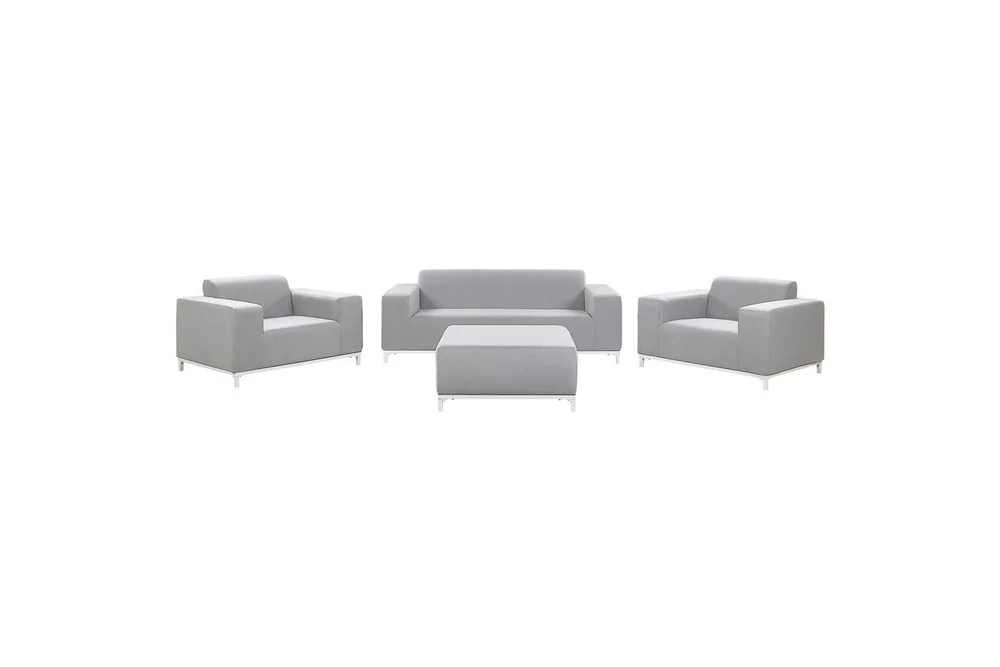 Loungegrupp med bord Beliani Rovigo Grey||White v:2905071
