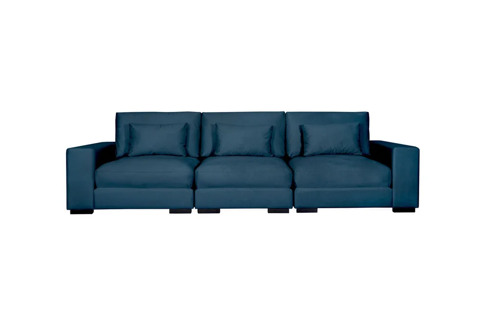 Dubai 3-seters sofa fløyel ekstra dyp v:8492667