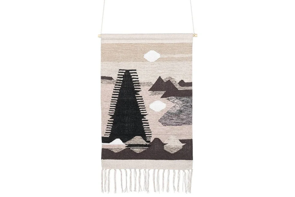 Väggdekoration i tyg Beliani Sangar Black||Beige||Brown||Pink||White v:3158463