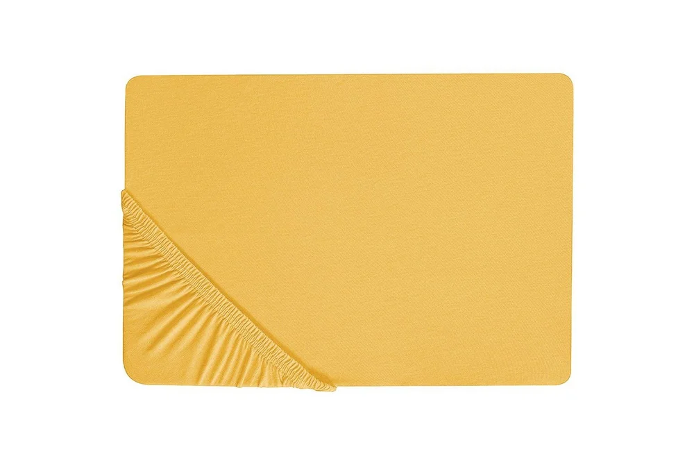 Laken med strikk Janbu Sennepsgul, 140x200 cm v:1815786