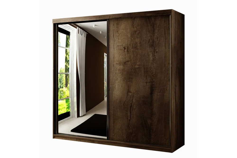 Dunkra Garderobeskap Med Speil 200x200 cm v:6010526