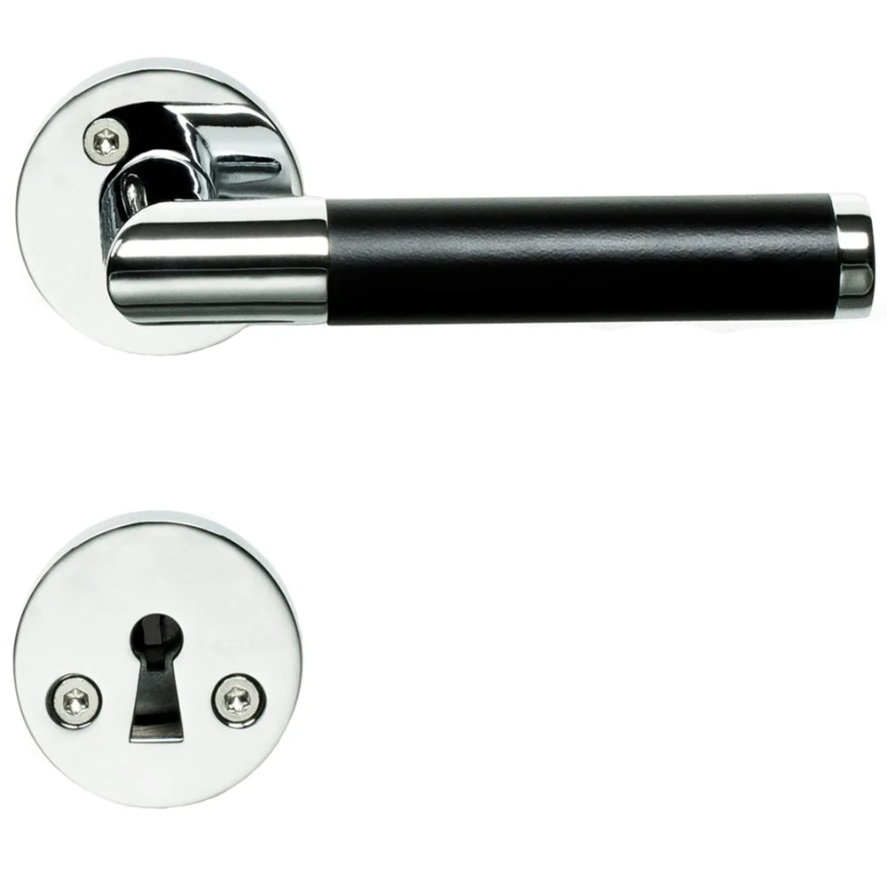 Koster Dørhåndtak med Nøkkelskilt Chrome/Svart v:894840 Koster Dørhåndtak med Nøkkelskilt Chrome/Svart v:894840