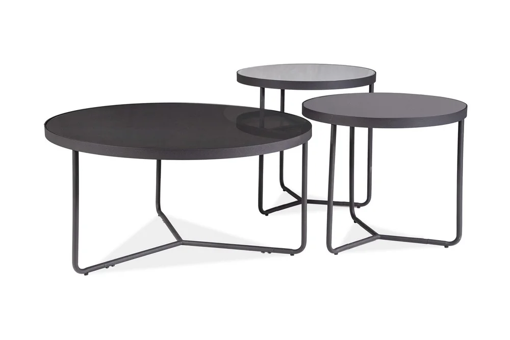 Misovarda Settbord 80 cm Rundt 3 Bord v:9961763
