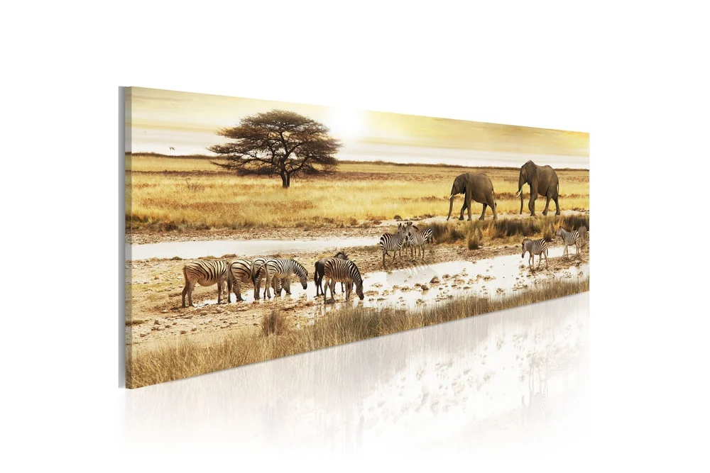Bilde Africa At The Waterhole 135×45 v:6861706 Bilde Africa At The Waterhole 135×45 v:6861706